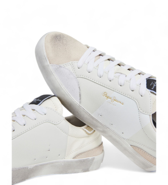 Pepe Jeans Lane Moon chaussures en cuir blanc