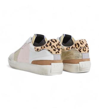 Pepe Jeans Lane Sweet Weie Turnschuhe aus Leder