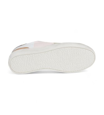Pepe Jeans Lane Sweet Weie Turnschuhe aus Leder