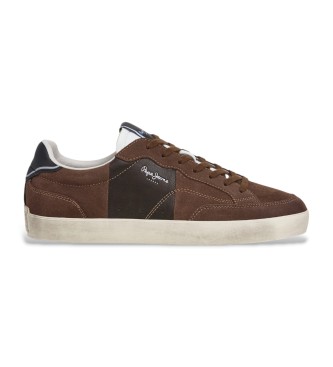 Pepe Jeans Lane Twist Usnjene superge rjave barve