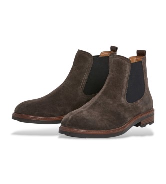 Pepe Jeans Leeds Road leather boots brown