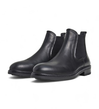 Pepe Jeans Botines de piel Leeds City negro