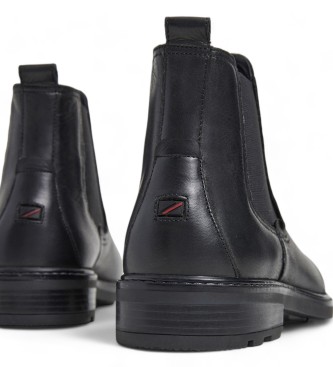 Pepe Jeans Leeds City Lederstiefeletten schwarz