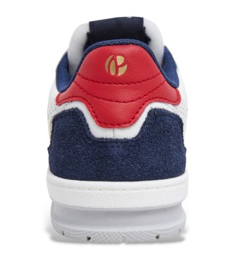 Pepe Jeans Sneakers Levitt College B in pelle bianca