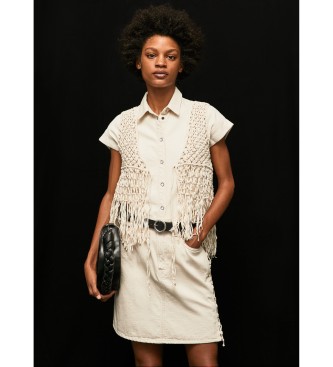 Pepe Jeans Lilly Lace beige skirt
