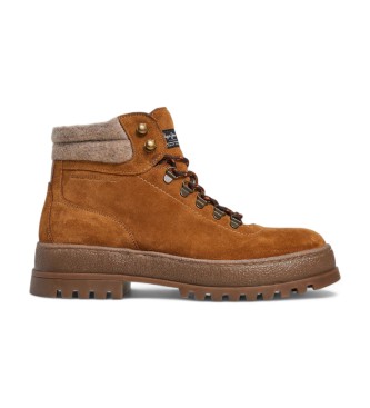 Pepe Jeans Lincoln leren wandelschoenen bruin