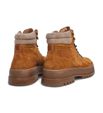 Pepe Jeans Lincoln leren wandelschoenen bruin