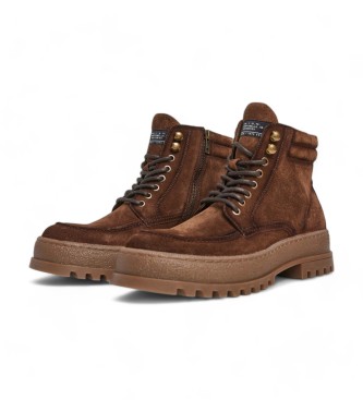 Pepe Jeans Lederstiefeletten Lincoln Nature braun