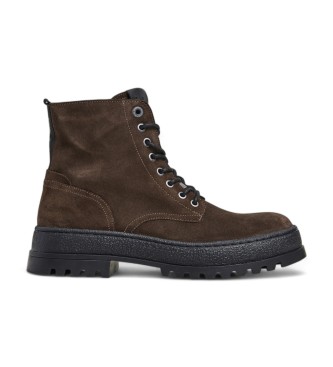 Pepe Jeans Lincoln Young Lederstiefel braun