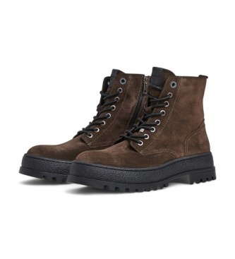 Pepe Jeans Lincoln Young Lederstiefel braun