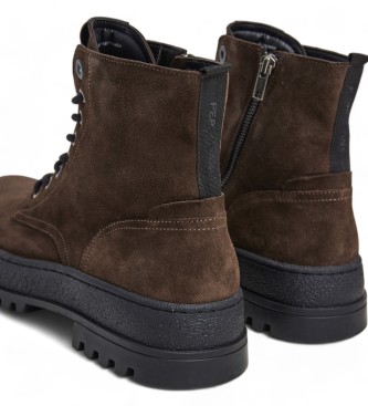 Pepe Jeans Lincoln Young Lederstiefel braun