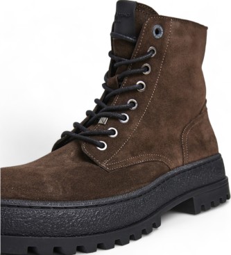 Pepe Jeans Lincoln Young Lederstiefel braun