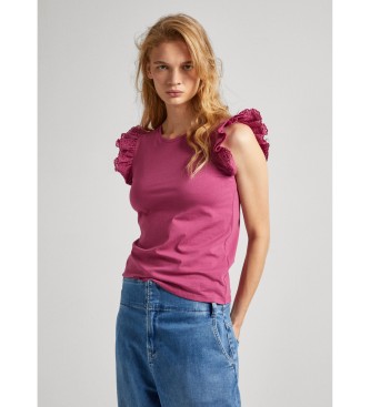 Pepe Jeans T-shirt Lindsay cor-de-rosa