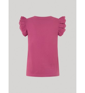 Pepe Jeans T-shirt Lindsay cor-de-rosa