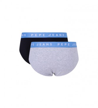 Pepe Jeans Pack 2 Cotton Stretch Briefs navy, grey