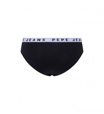 Pepe Jeans Classic Logo Printed Black Panty med sort logo