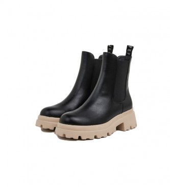 Pepe Jeans Stivaletti Chelsea neri Lol -altezza tacco 6cm-