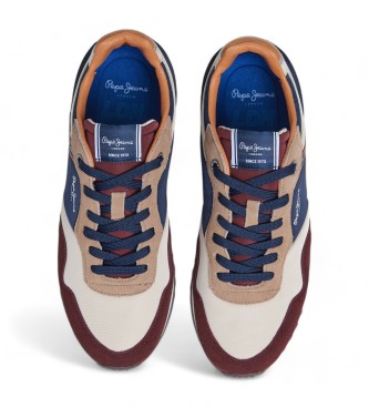 Pepe Jeans London Brand mehrfarbige Turnschuhe aus Leder