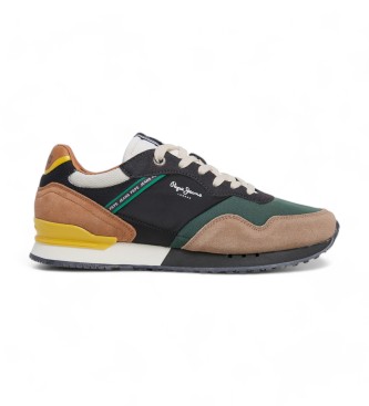 Pepe Jeans London Brand veelkleurige leren sportschoenen