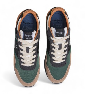 Pepe Jeans London Brand veelkleurige leren sportschoenen