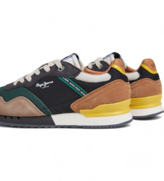 Pepe Jeans London Brand veelkleurige leren sportschoenen
