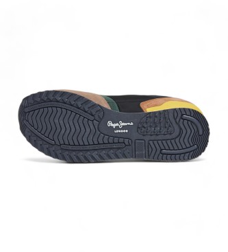 Pepe Jeans London Brand veelkleurige leren sportschoenen