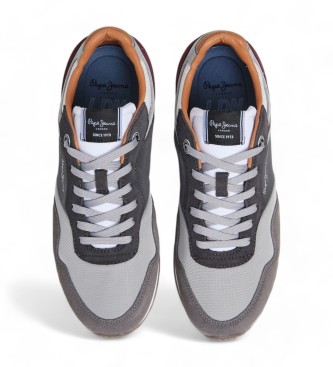 Pepe Jeans Zapatillas de piel London Brand gris