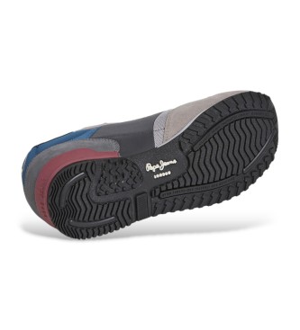Pepe Jeans Sneakers in pelle grigio mattone di Londra