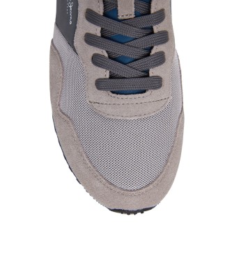 Pepe Jeans Sneakers in pelle grigio mattone di Londra