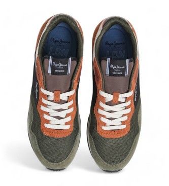 Pepe Jeans Sneakers in pelle verde London Grade