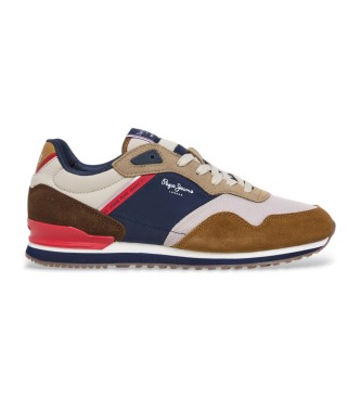 Pepe Jeans Zapatillas de piel London Life marr�n