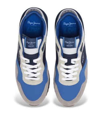 Pepe Jeans Skórzane sneakersy London Link szare, granatowe