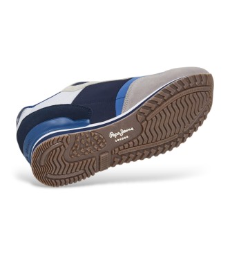 Pepe Jeans Skórzane sneakersy London Link szare, granatowe