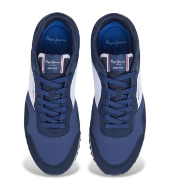 Pepe Jeans London Mood Usnjene superge mornarske barve