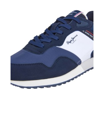 Pepe Jeans London Mood Usnjene superge mornarske barve