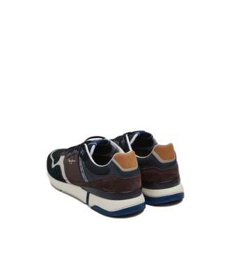 Pepe Jeans London Pro Urban 22 chaussures en cuir bleu marine