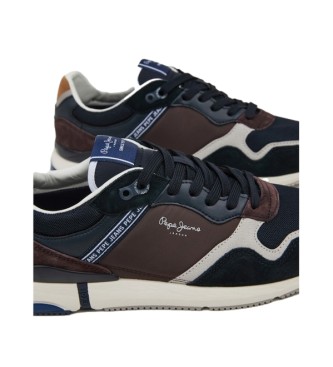 Pepe Jeans London Pro Urban 22 navy leather sneakers
