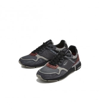 Pepe Jeans London Pro Urban 22 grey leather sneakers
