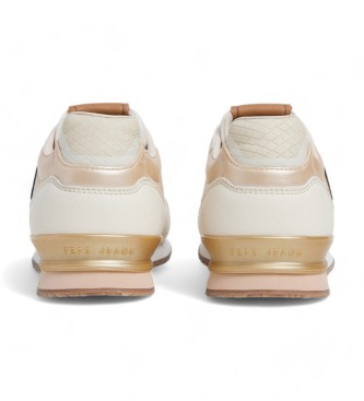 Pepe Jeans London Snake beige Turnschuhe 