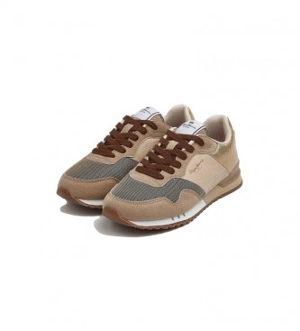 Pepe Jeans Turnschuhe London W Beige Leder