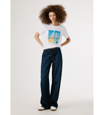 Pepe Jeans Luźne spodnie Jogger Eva w kolorze niebieskim