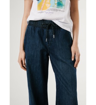 Pepe Jeans Luźne spodnie Jogger Eva w kolorze niebieskim