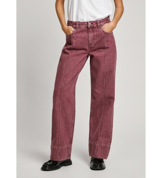 Pepe Jeans Jeans en bordeaux coupe ample