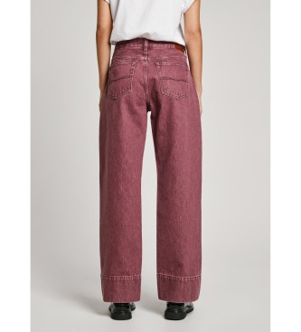 Pepe Jeans Jeans en bordeaux coupe ample