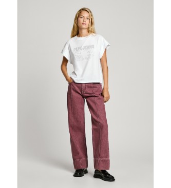 Pepe Jeans Jeans en bordeaux coupe ample