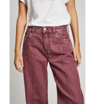 Pepe Jeans Jeans en bordeaux coupe ample