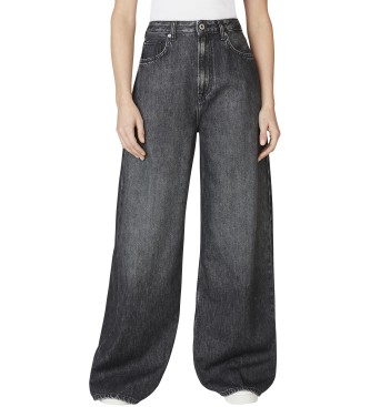 Pepe Jeans Kavbojke Ohlapna črna