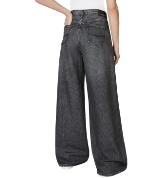 Pepe Jeans Kavbojke Ohlapna črna