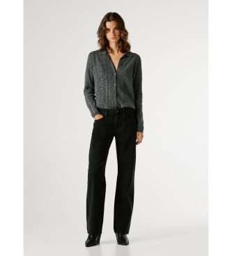 Pepe Jeans Cal�as de ganga Loose Nicky preto