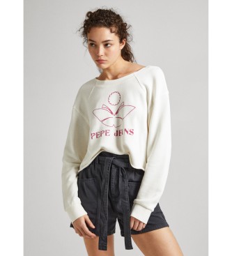 Pepe Jeans Sweater Lorelai gebroken wit